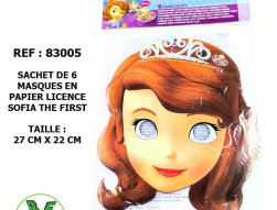 83005 - Sachet de 6 masques licence Sofia the first
