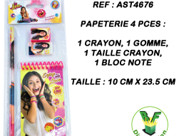 AST4676 - Papeterie 4 pces licence Soy Luna