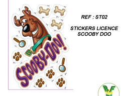 ST02 - Stickers licence Scooby-doo
