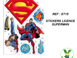 ST15 - Stickers licence Superman