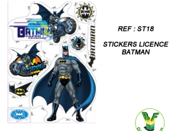 ST18 - Stickers licence Batman