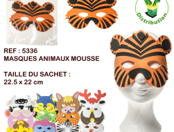 5336 - Masques animaux mousse