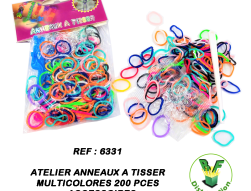 6331 - Atelier anneaux à tisser multicolore + accessoires