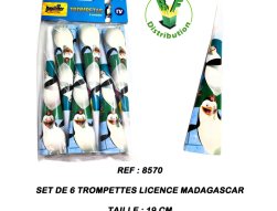 8570 - Set de 6 trompettes licence Madagascar