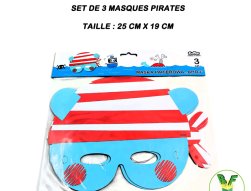 PF-MPAH - Set de 3 masques pirates